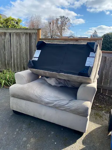 Unwanted furniture ready for professional removal and hauling